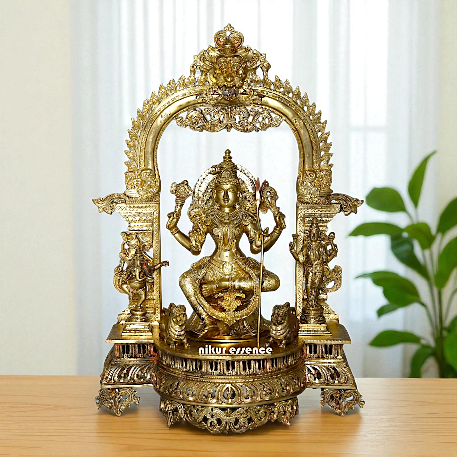 Goddess Tripura Sundari Devi Rajarajeshwari Bronze/Panchaloha idol - 29 Inches Nikuressence