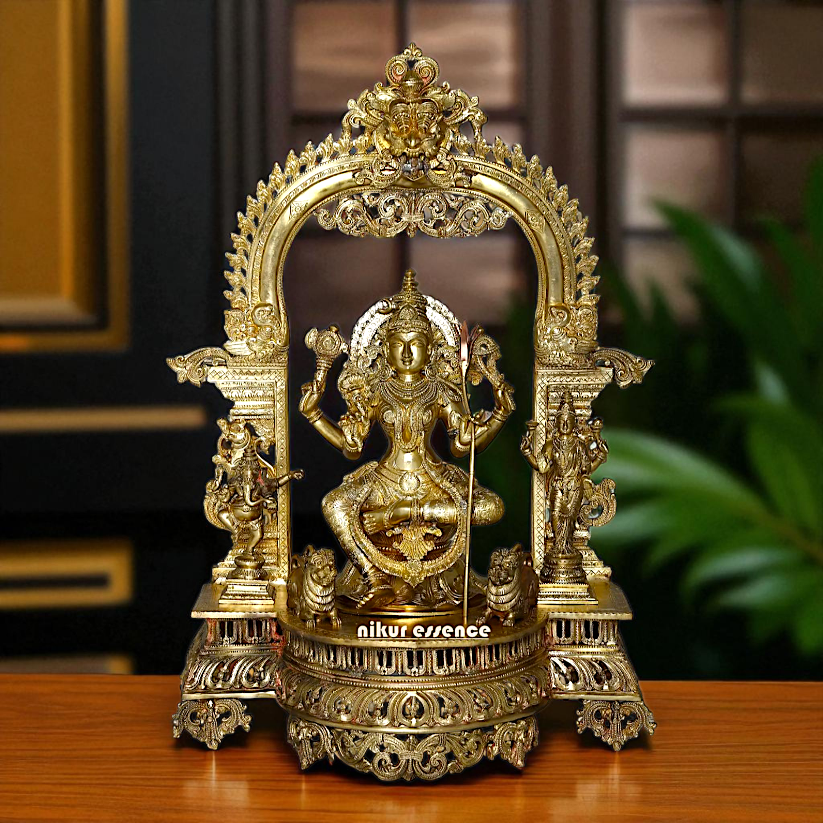 Goddess Tripura Sundari Devi Rajarajeshwari Bronze/Panchaloha idol - 29 Inches Nikuressence