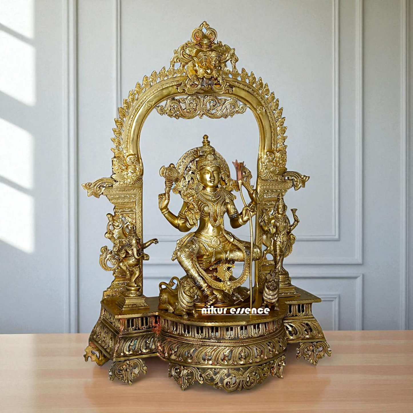 Goddess Tripura Sundari Devi Rajarajeshwari Bronze/Panchaloha idol - 29 Inches Nikuressence