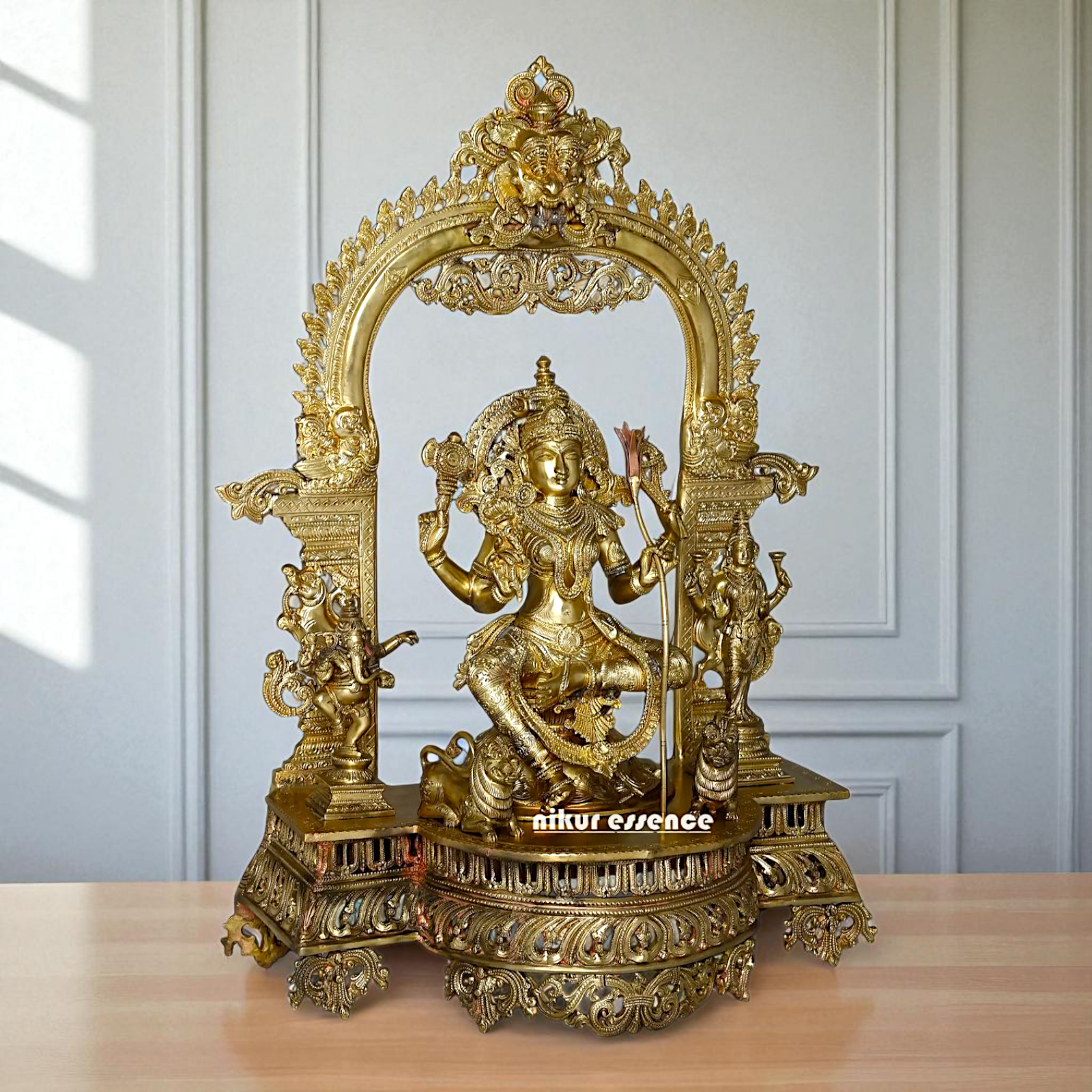 Goddess Tripura Sundari Devi Rajarajeshwari Bronze/Panchaloha idol - 29 Inches Nikuressence