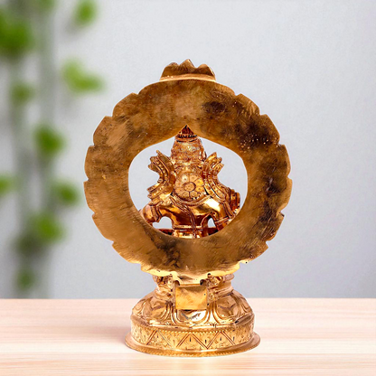 Lord Ayyappan Swamy Murugan Seated with Blessing Bronze/Panchaloha idol - 11 Inches Nikuressence