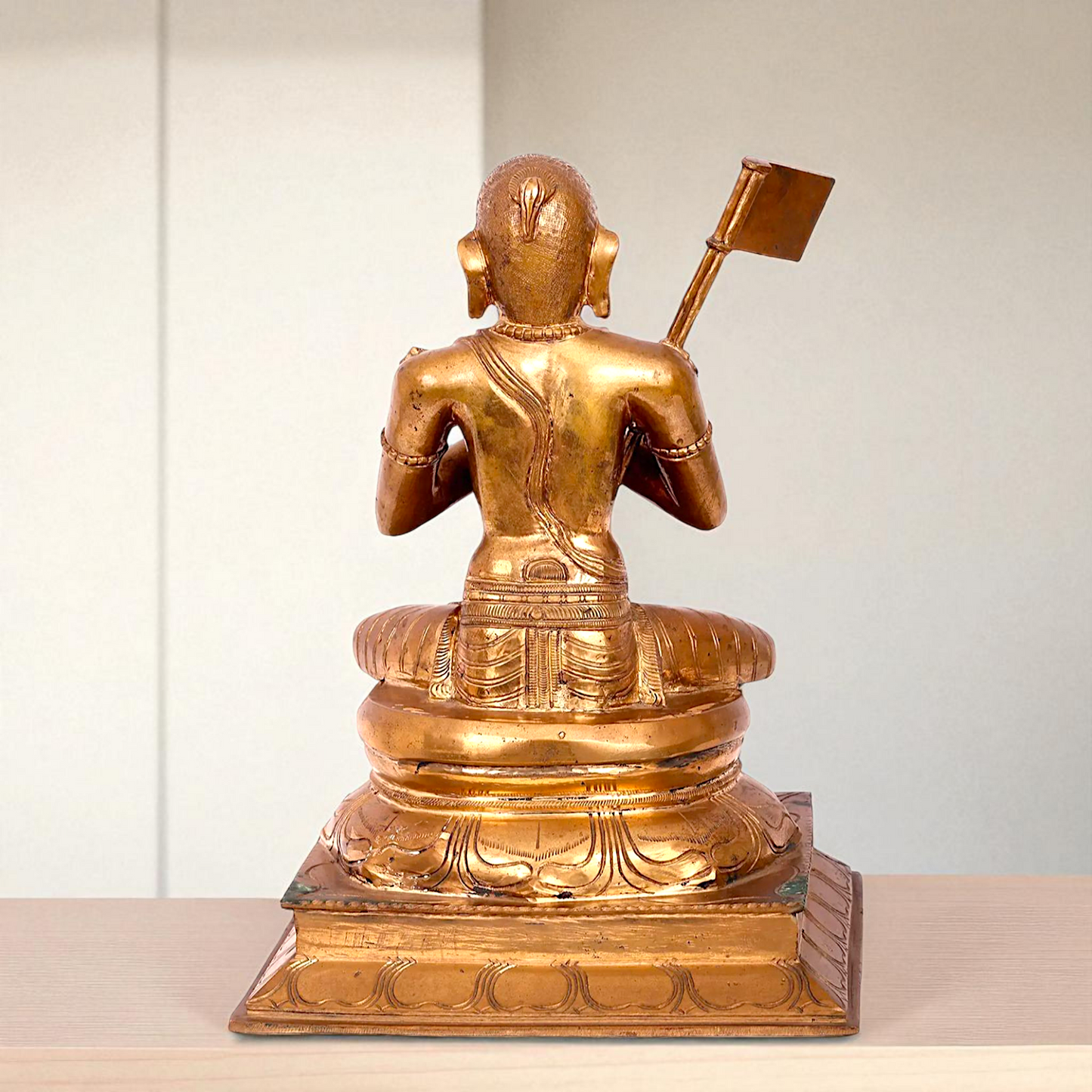 Lord Ramanuja swamy seated with namaskar pose Bronze/Panchaloha idol - 15 Inches Nikuressence