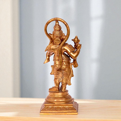 Lord Ganesha Aadyanta Bhagwan Vinayaka Standing Bronze Panchaloha idol - 13 Inches Nikuressence