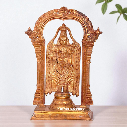 Venkateshwara Tirupati Balaji Standing Bronze Panchaloha idol - 19 Inches Nikuressence