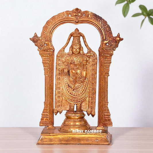 Venkateshwara Tirupati Balaji Standing Bronze Panchaloha idol - 19 Inches Nikuressence