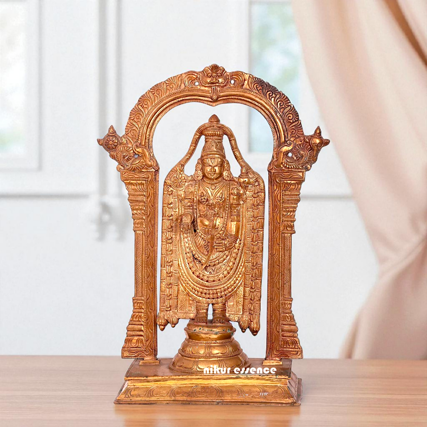 Venkateshwara Tirupati Balaji Standing Bronze Panchaloha idol - 19 Inches Nikuressence