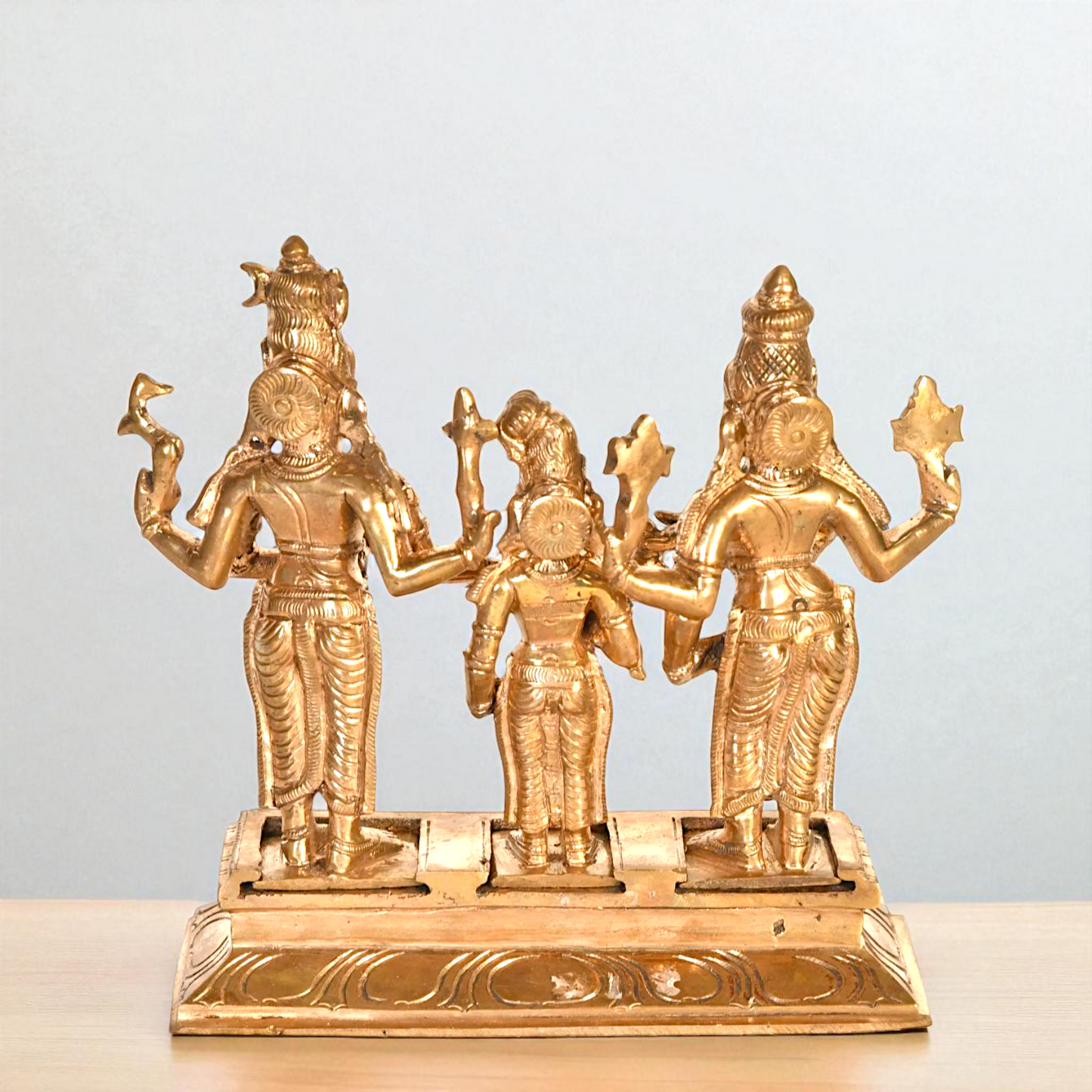 Shiva Parvati Standing Bronze Panchaloha statue - 6.693 inches Nikuressence