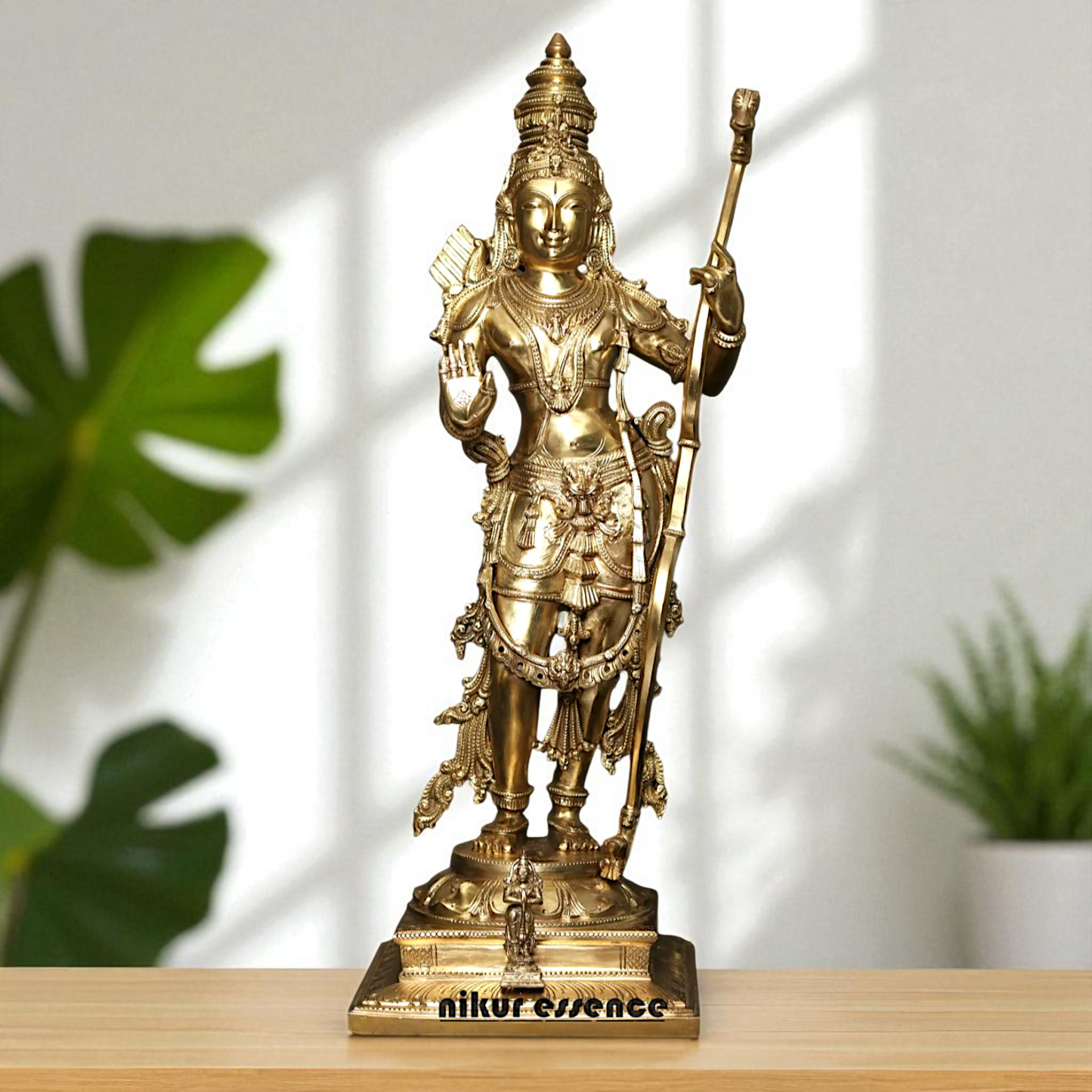 Ram Lalla Bhagwan Standing with Hanuman ji Bronze Panchaloha idol - 30 Inches Nikuressence