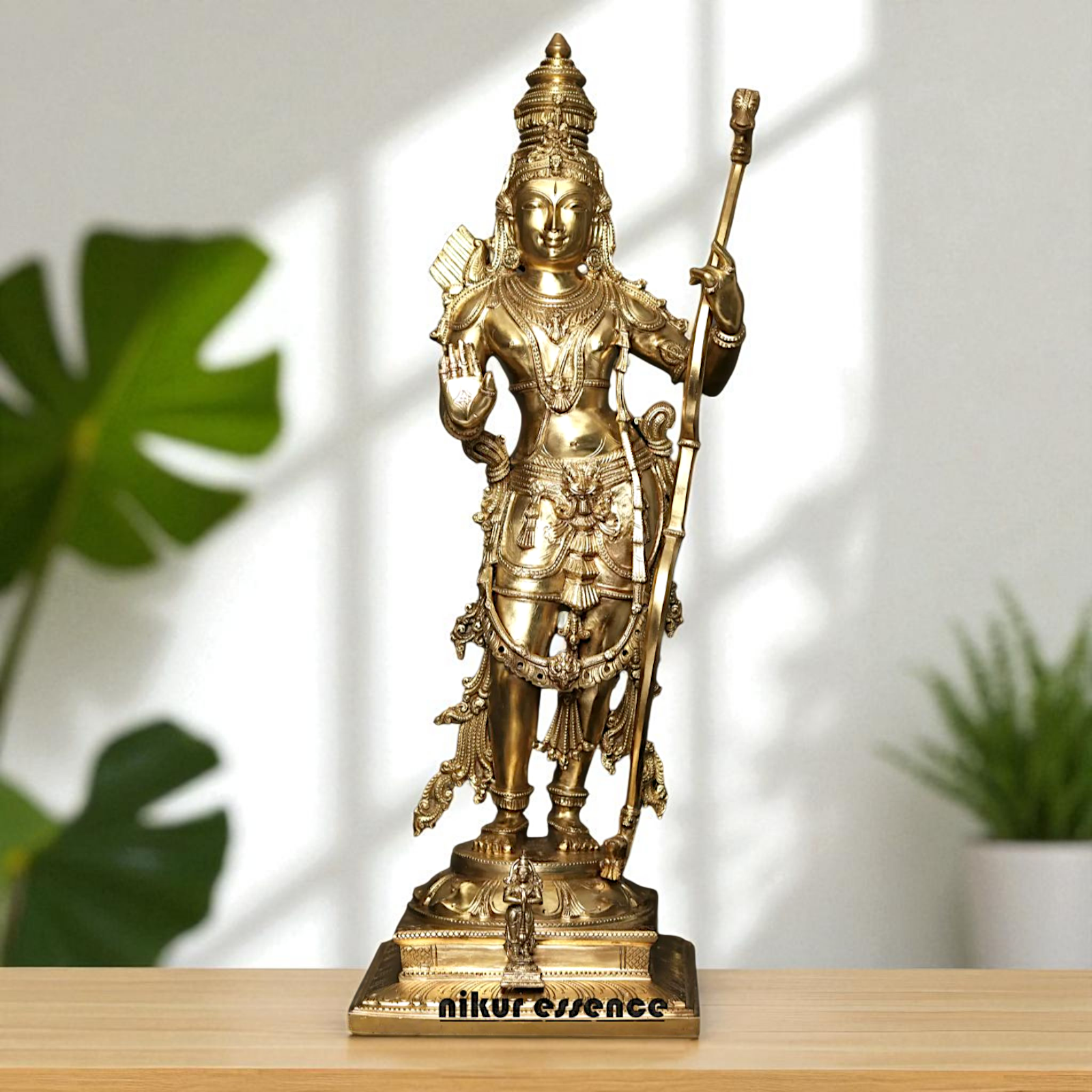 Ram Lalla Bhagwan Standing with Hanuman ji Bronze Panchaloha idol - 30 Inches Nikuressence
