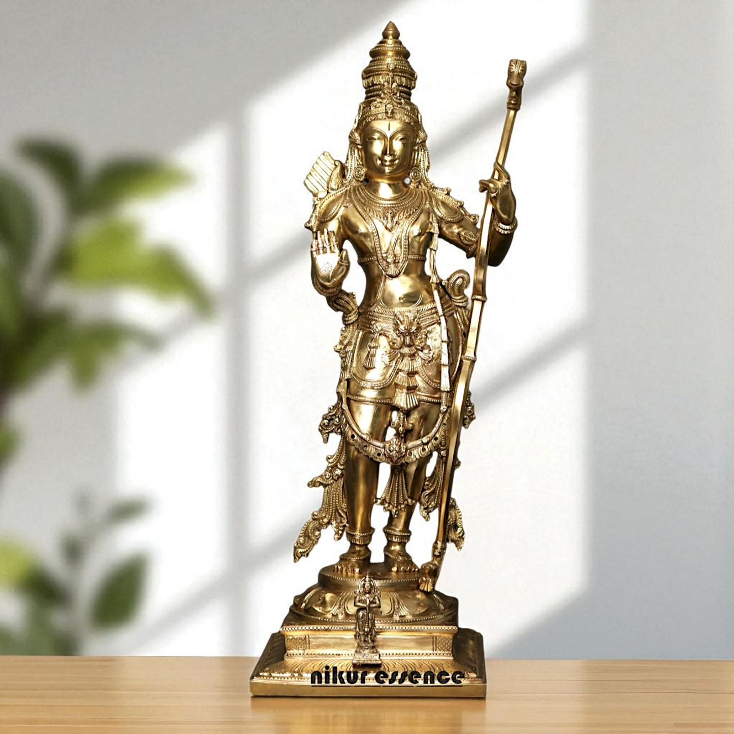Ram Lalla Bhagwan Standing with Hanuman ji Bronze Panchaloha idol - 30 Inches Nikuressence