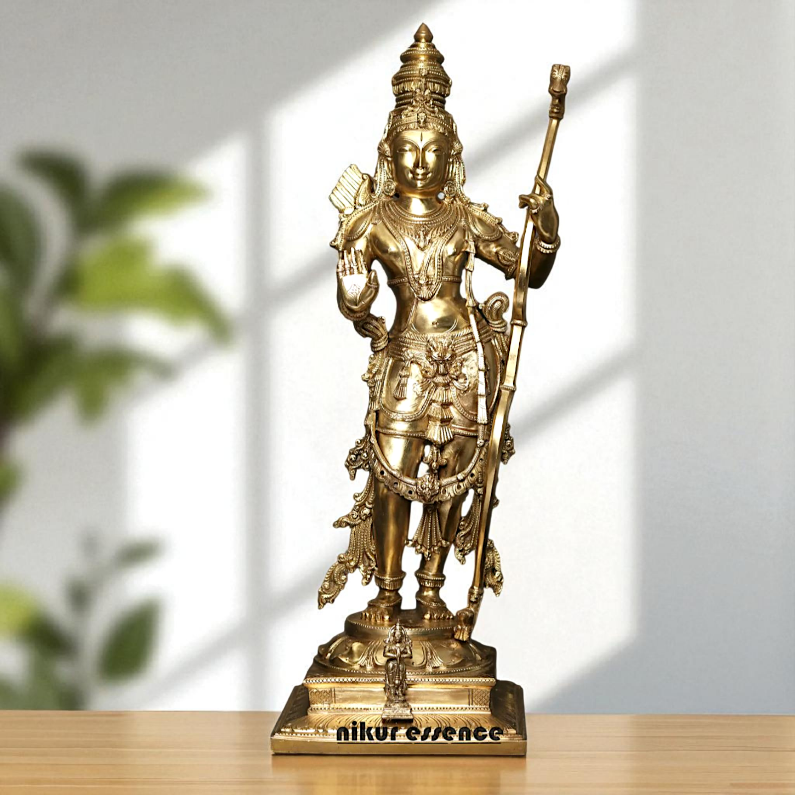 Ram Lalla Bhagwan Standing with Hanuman ji Bronze Panchaloha idol - 30 Inches Nikuressence