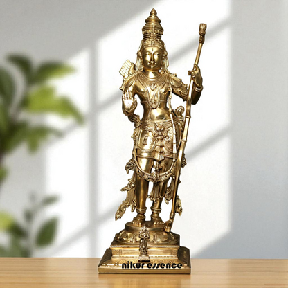 Ram Lalla Bhagwan Standing with Hanuman ji Bronze Panchaloha idol - 30 Inches Nikuressence