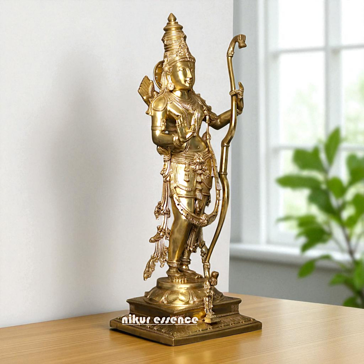 Ram Lalla Bhagwan Standing with Hanuman ji Bronze Panchaloha idol - 30 Inches Nikuressence