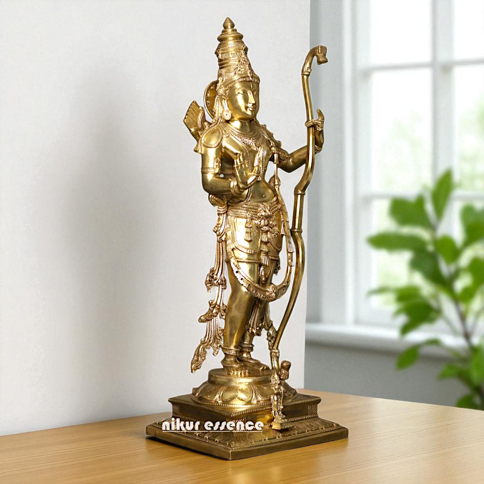 Ram Lalla Bhagwan Standing with Hanuman ji Bronze Panchaloha idol - 30 Inches Nikuressence