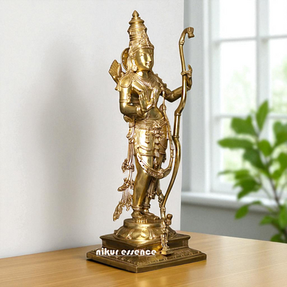 Ram Lalla Bhagwan Standing with Hanuman ji Bronze Panchaloha idol - 30 Inches Nikuressence