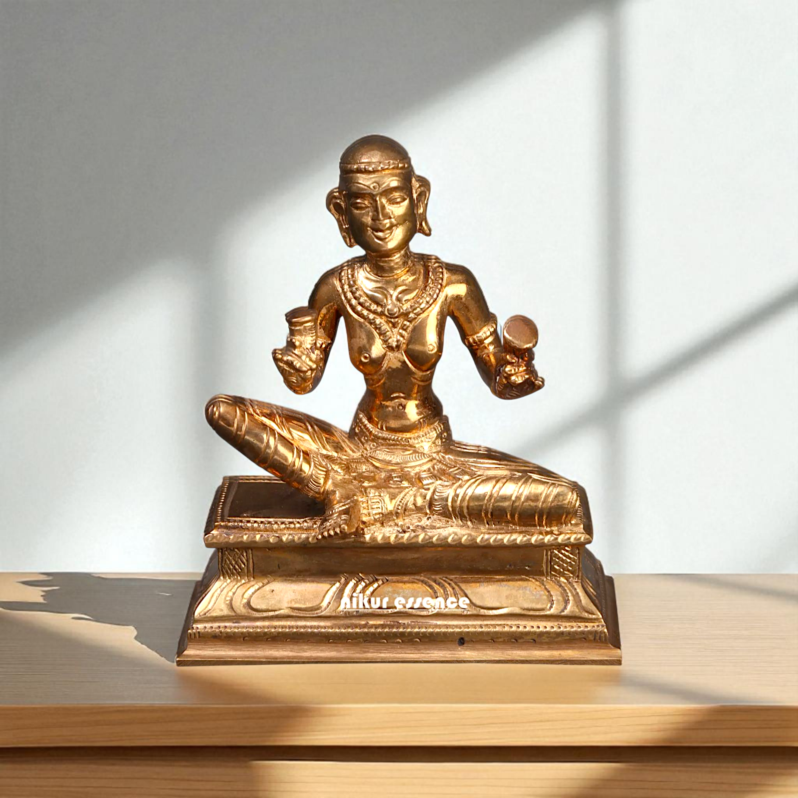 Karaikkal Ammaiyar seated Bronze Panchaloha idol - 4 Inches Nikuressence