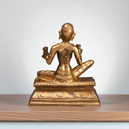 Karaikkal Ammaiyar seated Bronze Panchaloha idol - 4 Inches Nikuressence