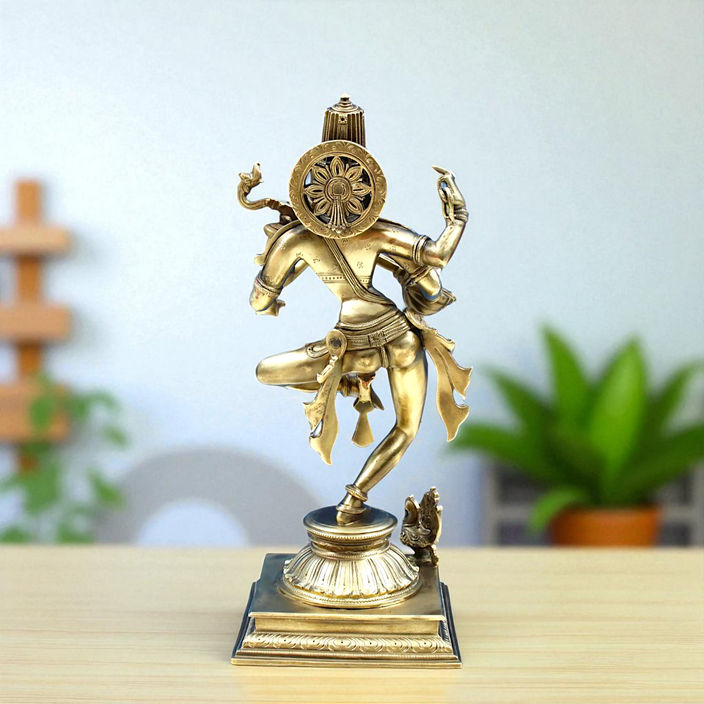 Goddess Saraswati Maa Dancing Bronze Panchaloha idol - 14.555 Inches Nikuressence