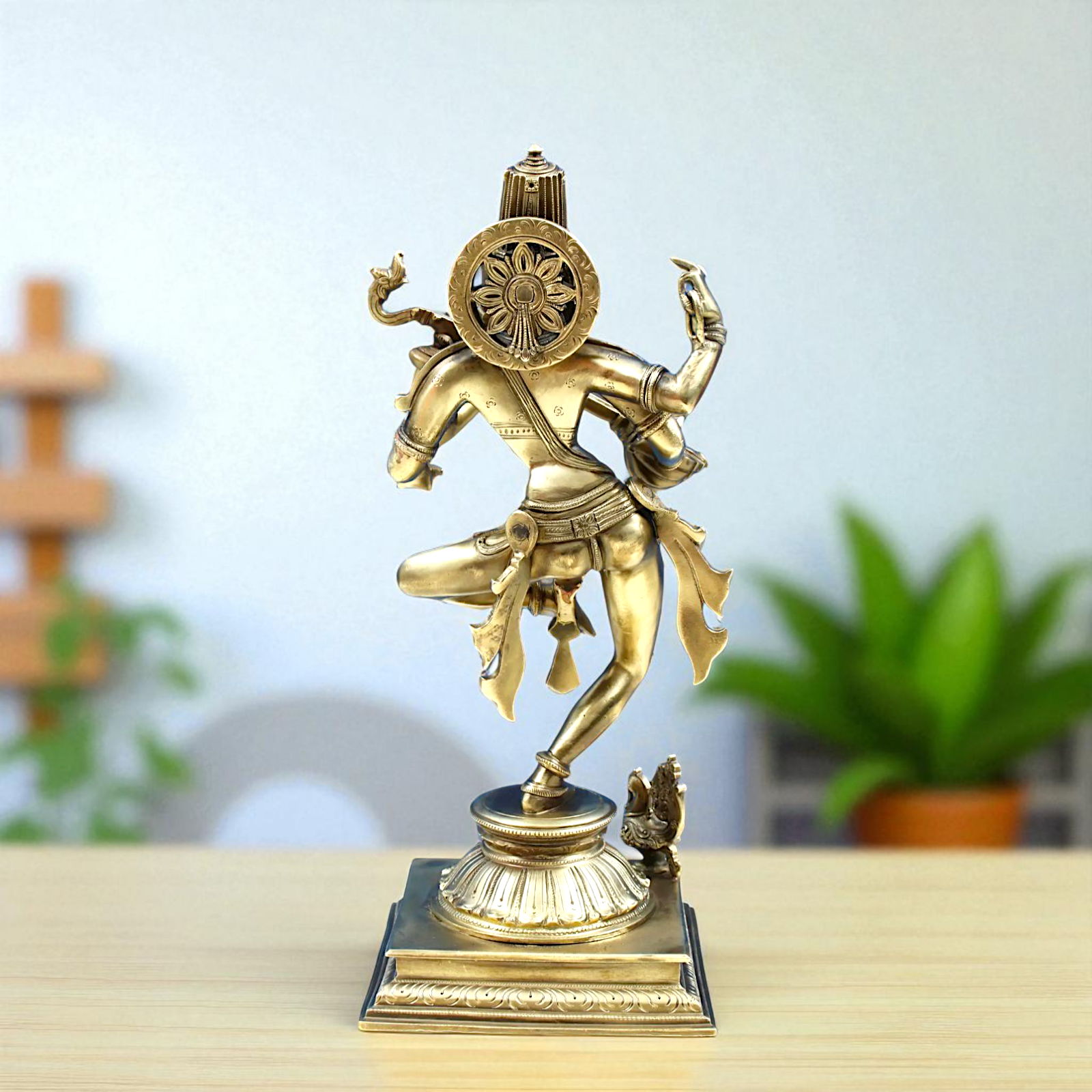 Goddess Saraswati Maa Dancing Bronze Panchaloha idol - 14.555 Inches Nikuressence