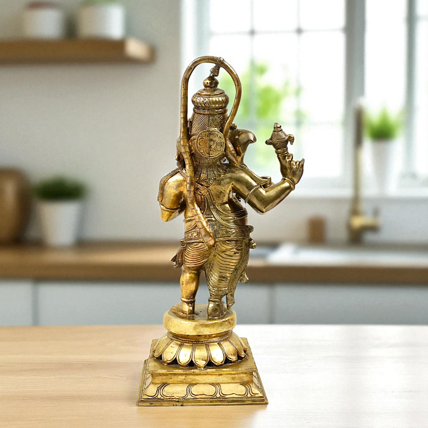 Ganesha Hanuman with Blessing Bronze Panchaloha idol - 18 Inches Nikuressence