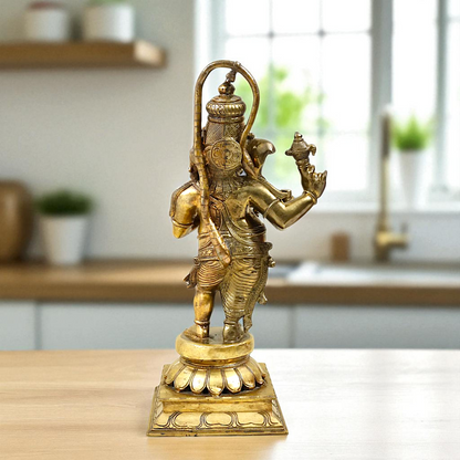 Ganesha Hanuman with Blessing Bronze Panchaloha idol - 18 Inches Nikuressence