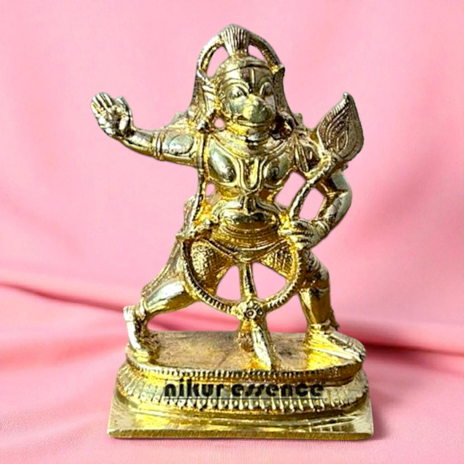 Hanuman ji Standing with Blessing Panchaloha Bronze idol - 3 Inches Nikuressence