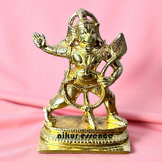 Hanuman ji Standing with Blessing Panchaloha Bronze idol - 3 Inches Nikuressence