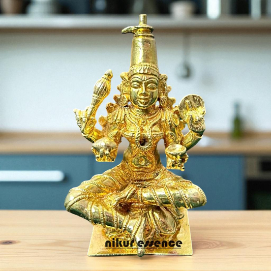 Goddess kollapura mahalakshmi Panchaloha/Bronze idol - 4 Inches Nikuressence