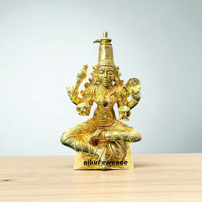 Goddess kollapura mahalakshmi Panchaloha/Bronze idol - 4 Inches Nikuressence