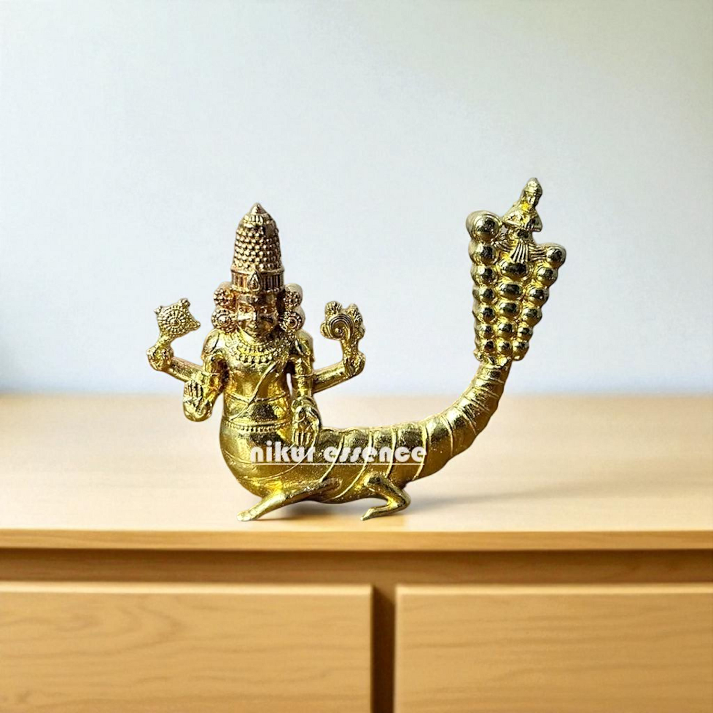 Panchaloha Shimshumara Swamy Seated Bronze idol - 3.8 Inches Nikuressence