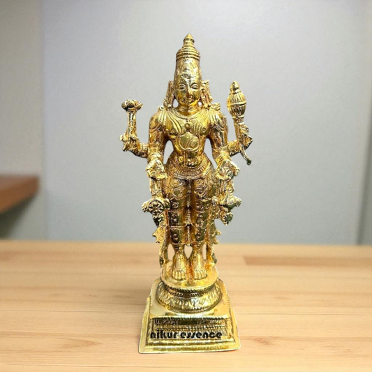 Lord Vishnu Narayan swamy Standing Bronze/Panchaloha idol - 6.8 Inches Nikuressence