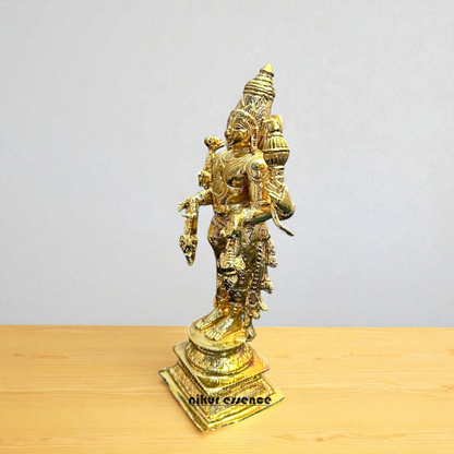 Lord Vishnu Narayan swamy Standing Bronze/Panchaloha idol - 6.8 Inches Nikuressence