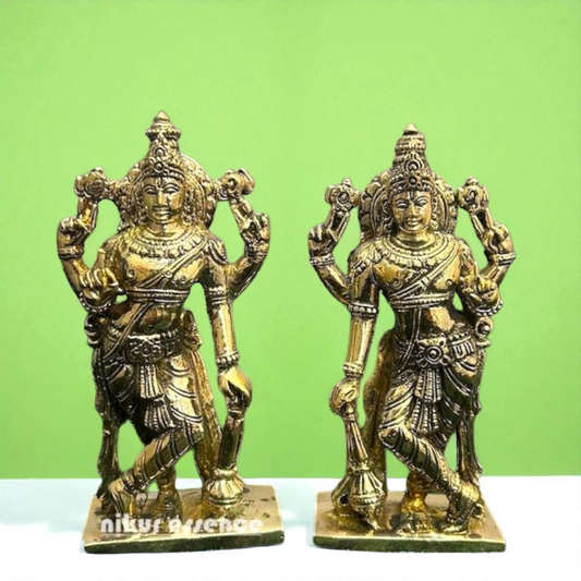 vishnu Dwarapalakas standing Panchaloha Bronze idol - 6.8 Inches Nikuressence