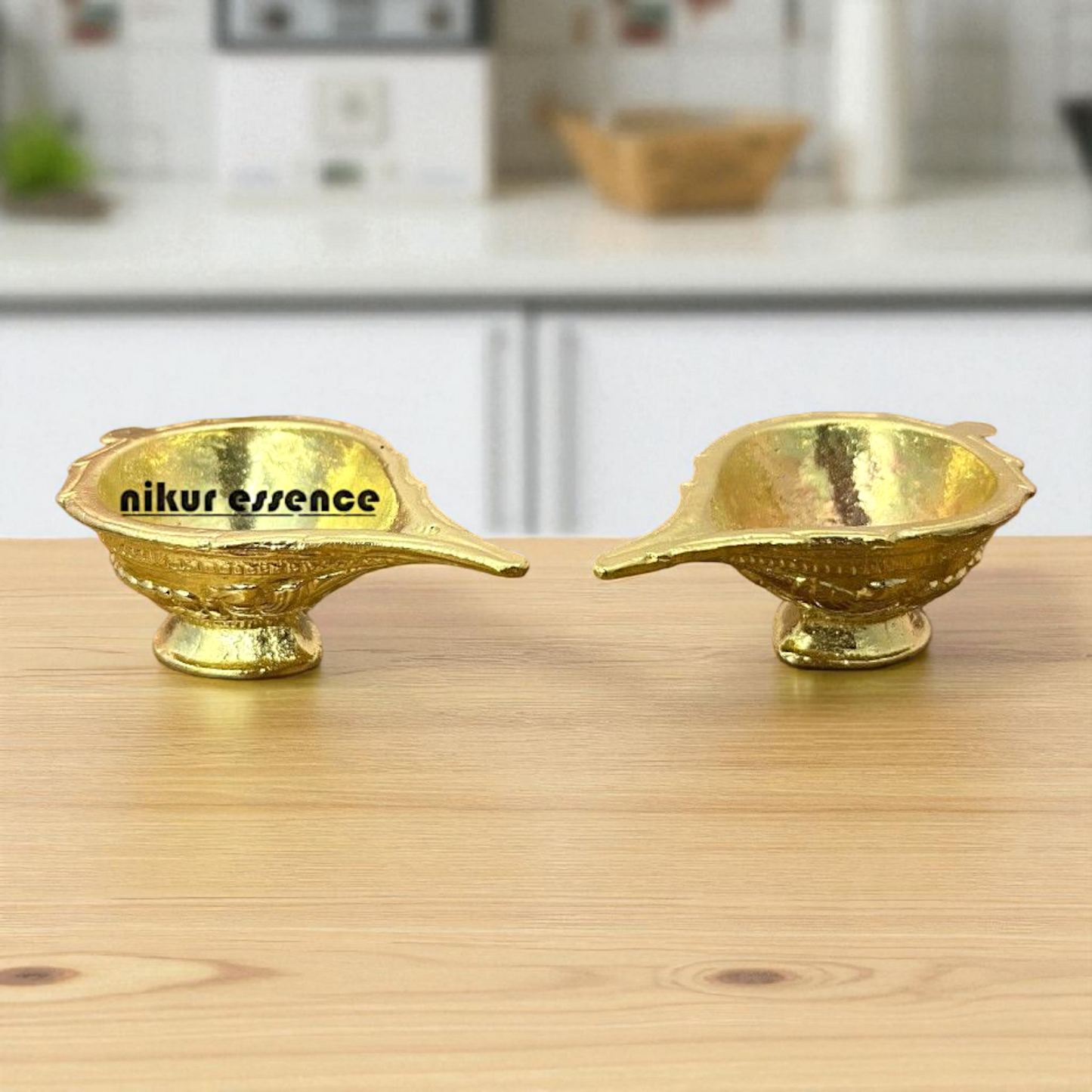 Pair Oil Diya lamps Panchaloha/Bronze Nikuressence