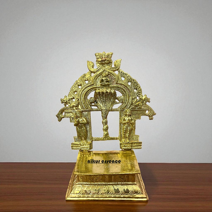 Singhasan prabhavali peeta chowki Bronze/Panchaloha - 6.5 Inches Nikuressence