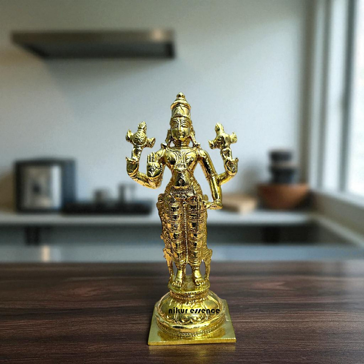 Srinivasa swamy Standing with Blessing Bronze/Panchaloha idol - 5.8 Inches Nikuressence