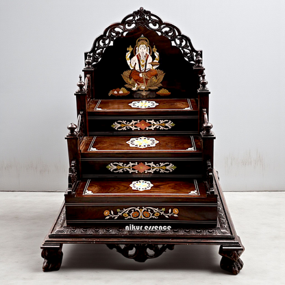 Spiritual Pooja wooden Temple mandir - 39 Inches Nikuressence