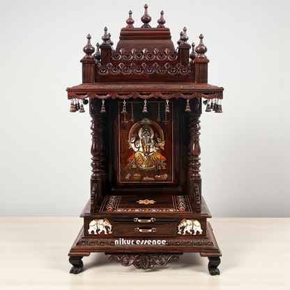 Ganesha Wooden Temple mandir Nikuressence - 44 Inches Nikuressence