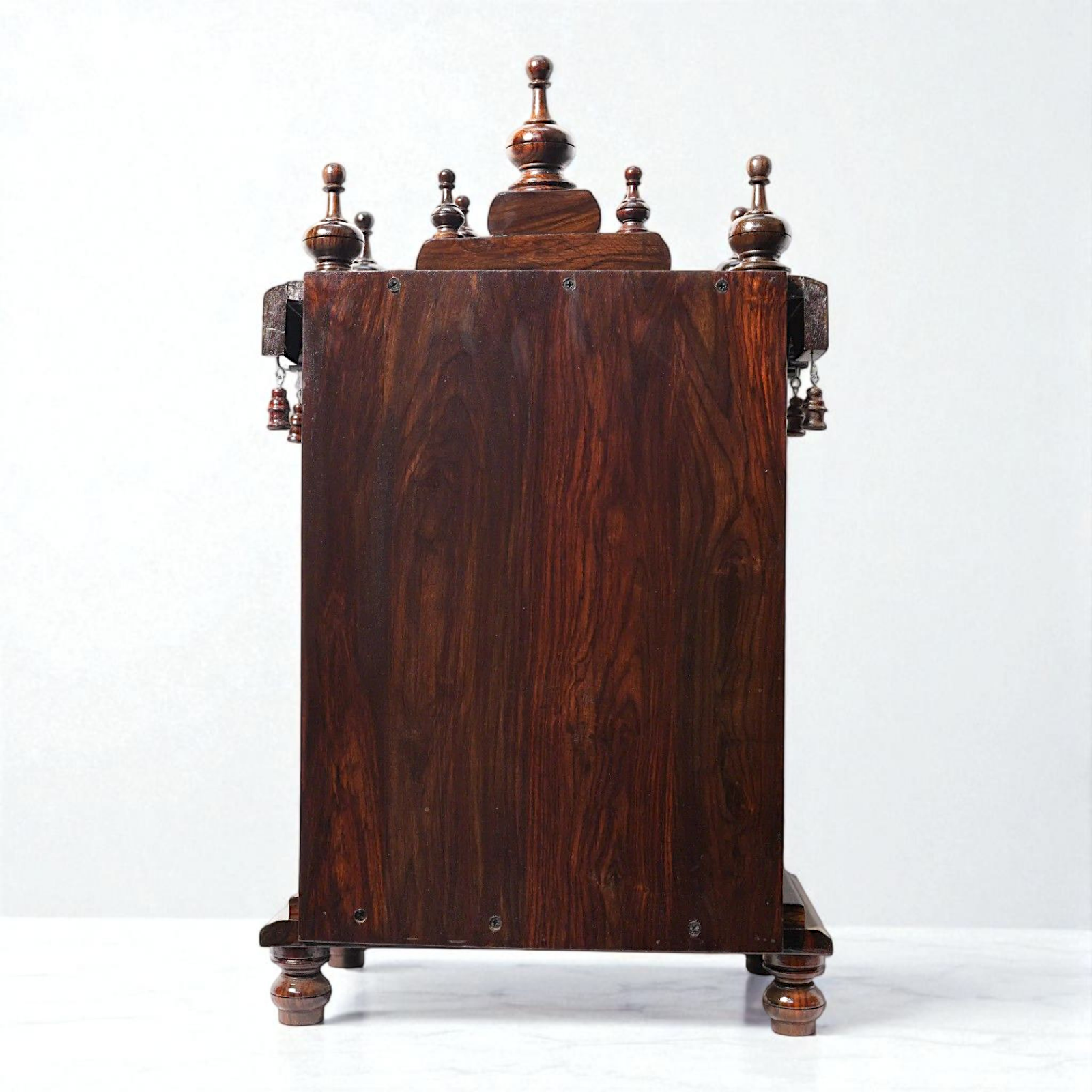 Wooden Puja Temple with Ornate Top – by Nikur Essence Nikuressence