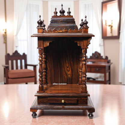 Traditional Handmade Wooden Temple – by Nikur Essence Nikuressence