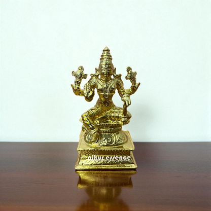 Divine Panchaloha Lord Vasudev Idol – Seated in Blessing Posture | Antique Finish | Nikur Essence Nikuressence