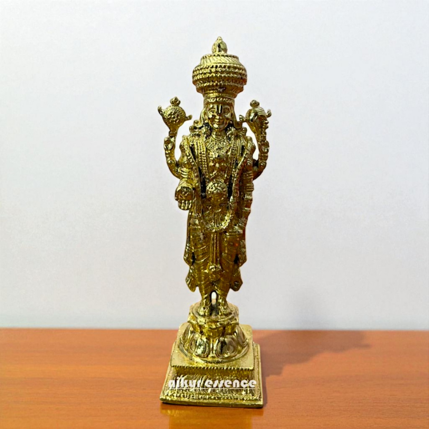 Srinivasa Standing with Abhaya Mudra – Panchaloha Idol by Nikur Essence Nikuressence