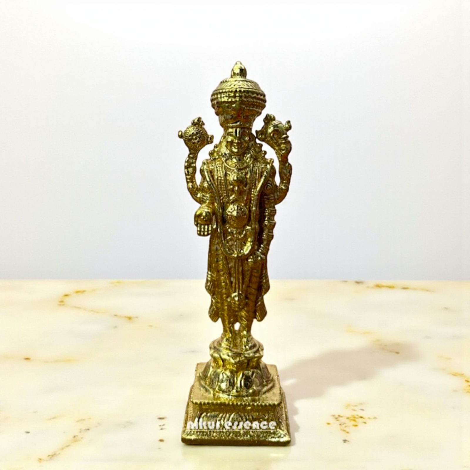 Lord Vishnu Srinivasa – Standing with Blessing Hand – Panchaloha Idol by Nikur Essence Nikuressence