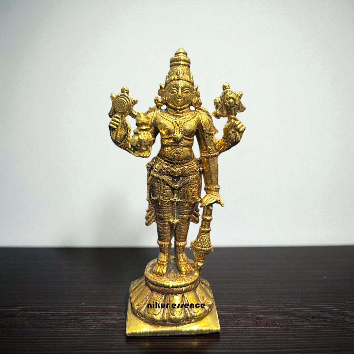 Divine Vishnu Bhagwan Idol in Authentic Panchaloha | Handcrafted Masterpiece by Nikur Essence Nikuressence
