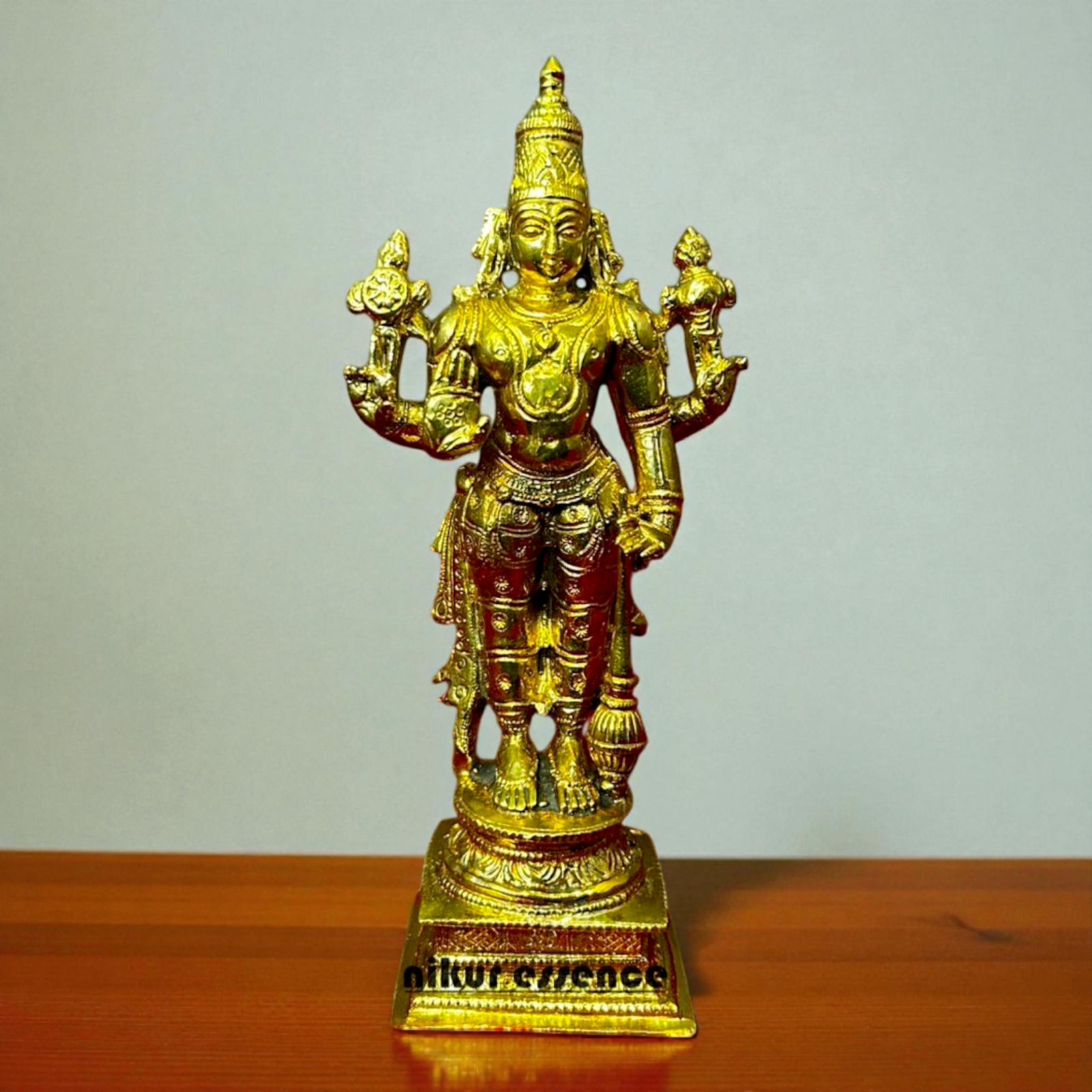 Standing Vishnu Narayan Swamy Idol in Panchaloha – South Indian Handcrafted Panchaloha Statue Nikuressence