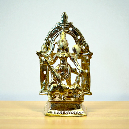 Majestic Mahishasura Mardini Idol in Pure Panchaloha by Nikur Essence – Handcrafted Divine Brass Sculpture of Goddess Durga Nikuressence