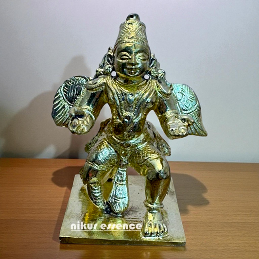 Panchaloha Garuda Idol – Handcrafted Vishnu Vahana Statue – Traditional Hindu Sculpture for Home Temple – Sacred Protective Deity by Nikur Essence Nikuressence