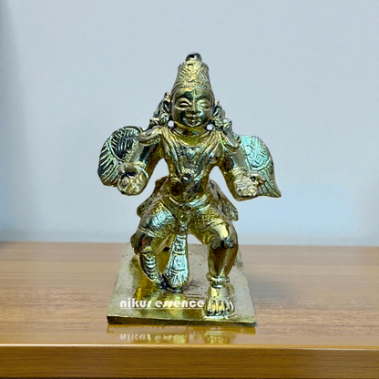 Panchaloha Garuda Idol – Handcrafted Vishnu Vahana Statue – Traditional Hindu Sculpture for Home Temple – Sacred Protective Deity by Nikur Essence Nikuressence