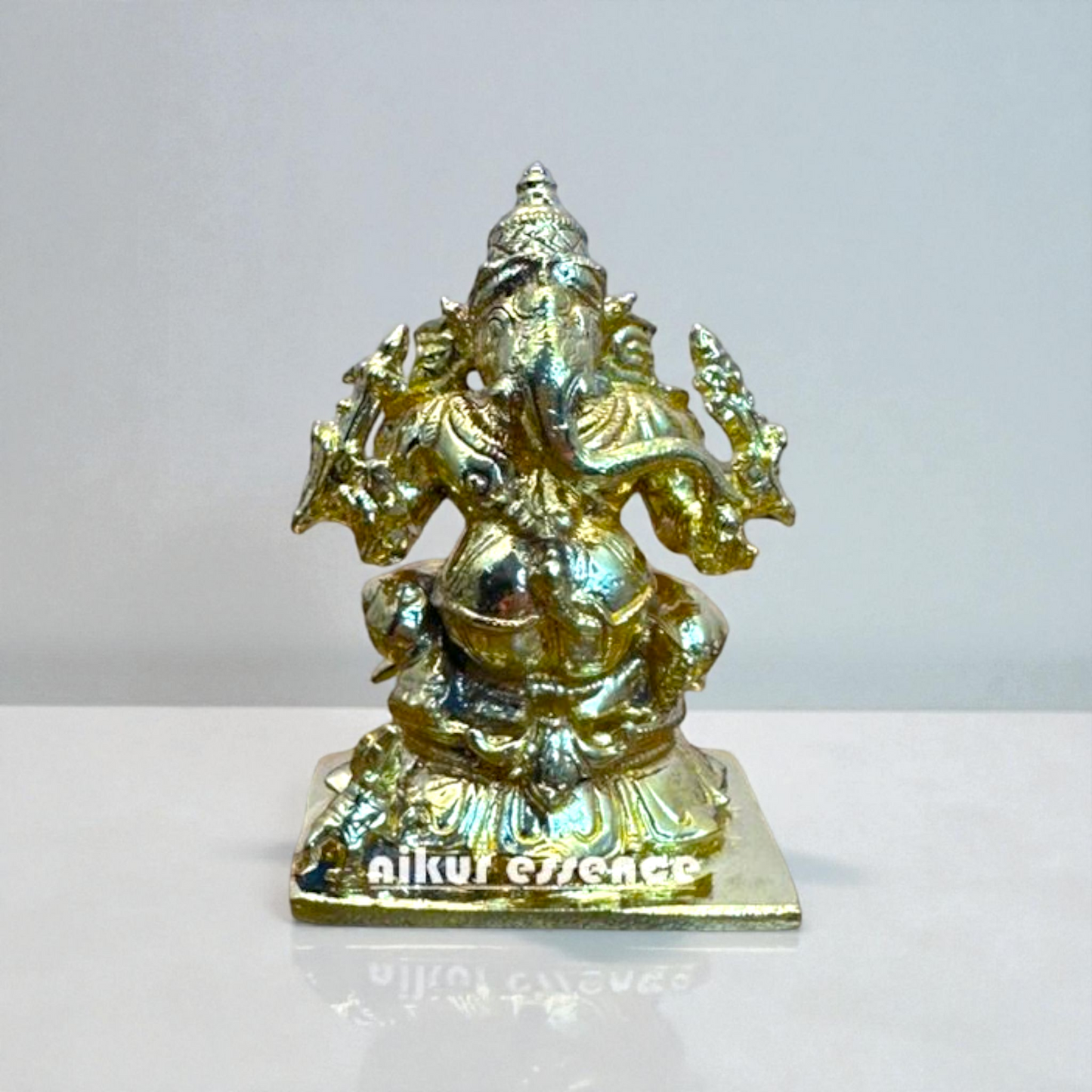 Panchaloha Ganesha Idol in Blessing Pose – Handcrafted Vinayaka Statue for Home Temple – Auspicious Hindu God Sculpture by Nikur Essence Nikuressence