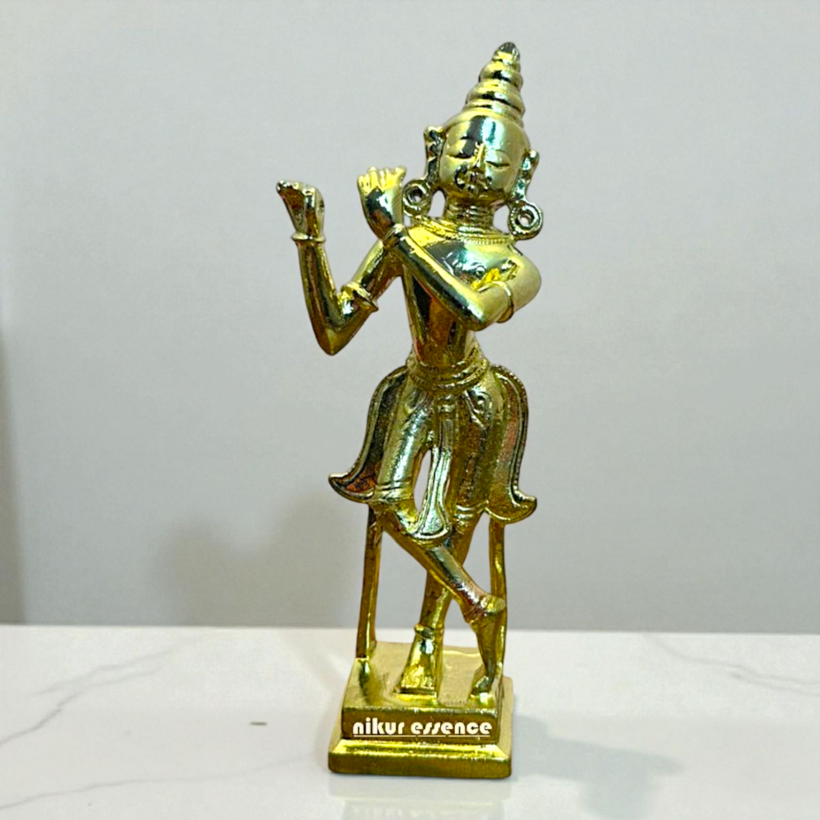 Graceful Standing Krishna Idol in Authentic Panchaloha | Exquisite Handmade Sculpture | Divine Home Temple Decor Nikuressence